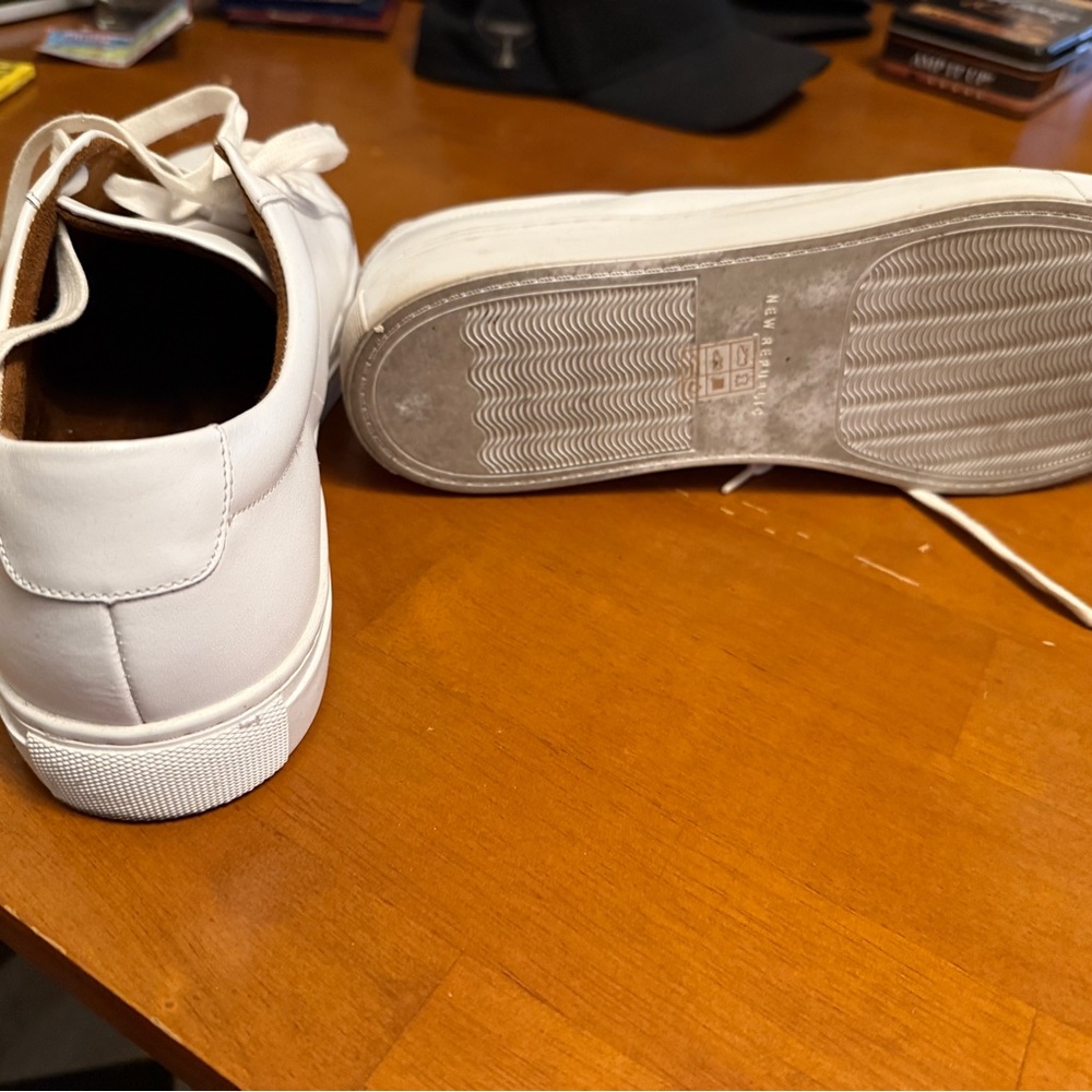 New Republic Men's White Leather Sneakers - Picture 4 of 4